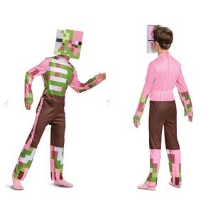 Minecraft Zombie Pigman Classic Gaming Child Halloween Costume Medium 7-8